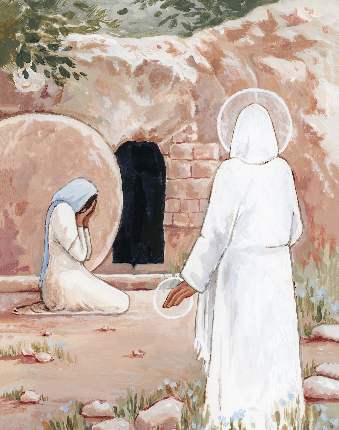 Mary at the Tomb the Empty Tomb Jesus Christ Art Jesus - Etsy